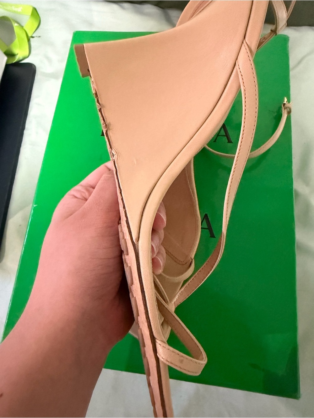 Bottega Veneta Cane Sugar Square-Toe Strappy Sandal - Picture 5 of 5